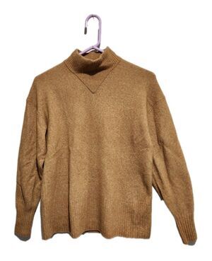 Everlane Wool Yak Blend Mock Turtleneck Sweater Tan Size XXS